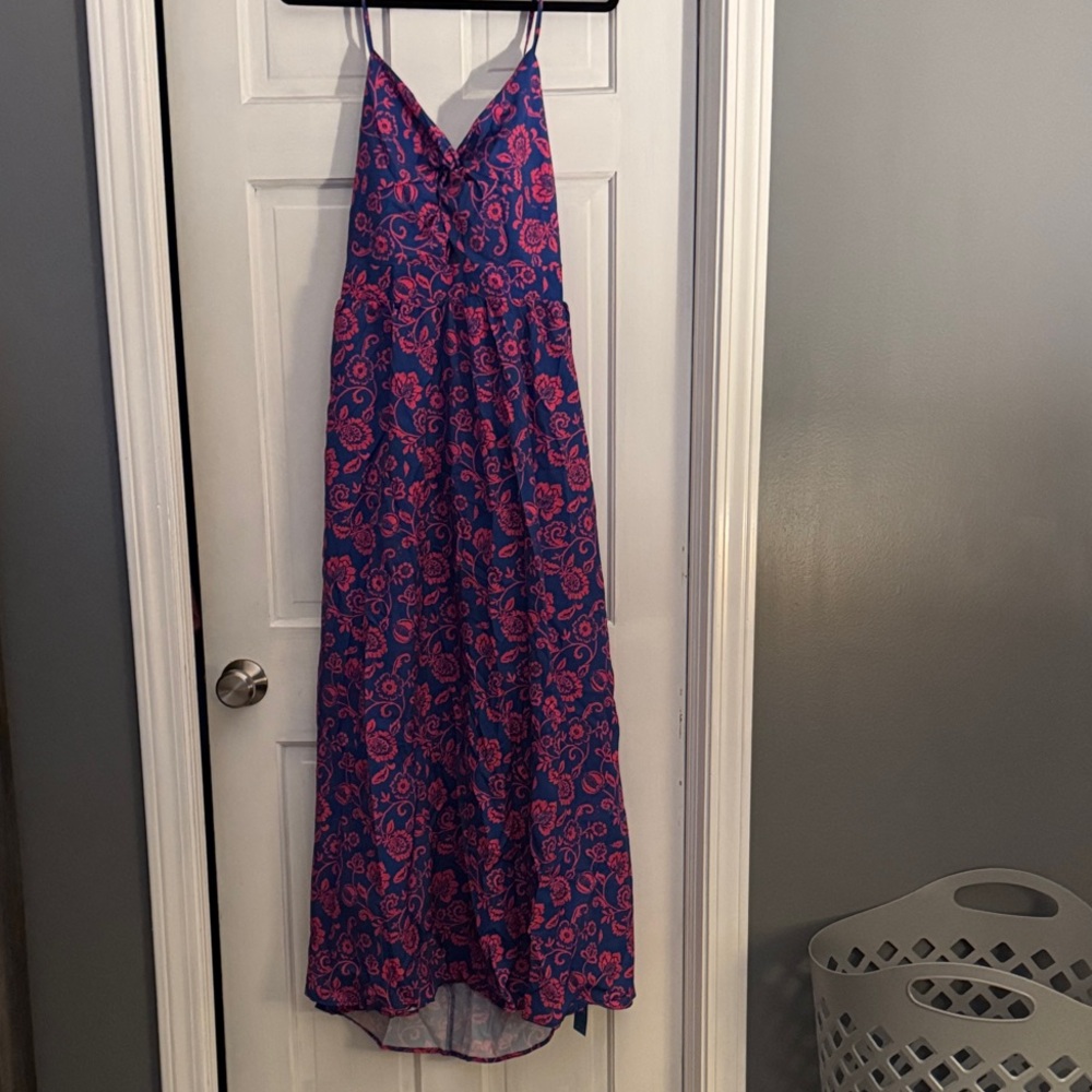 Cupshe Blue and Pink Floral Dress